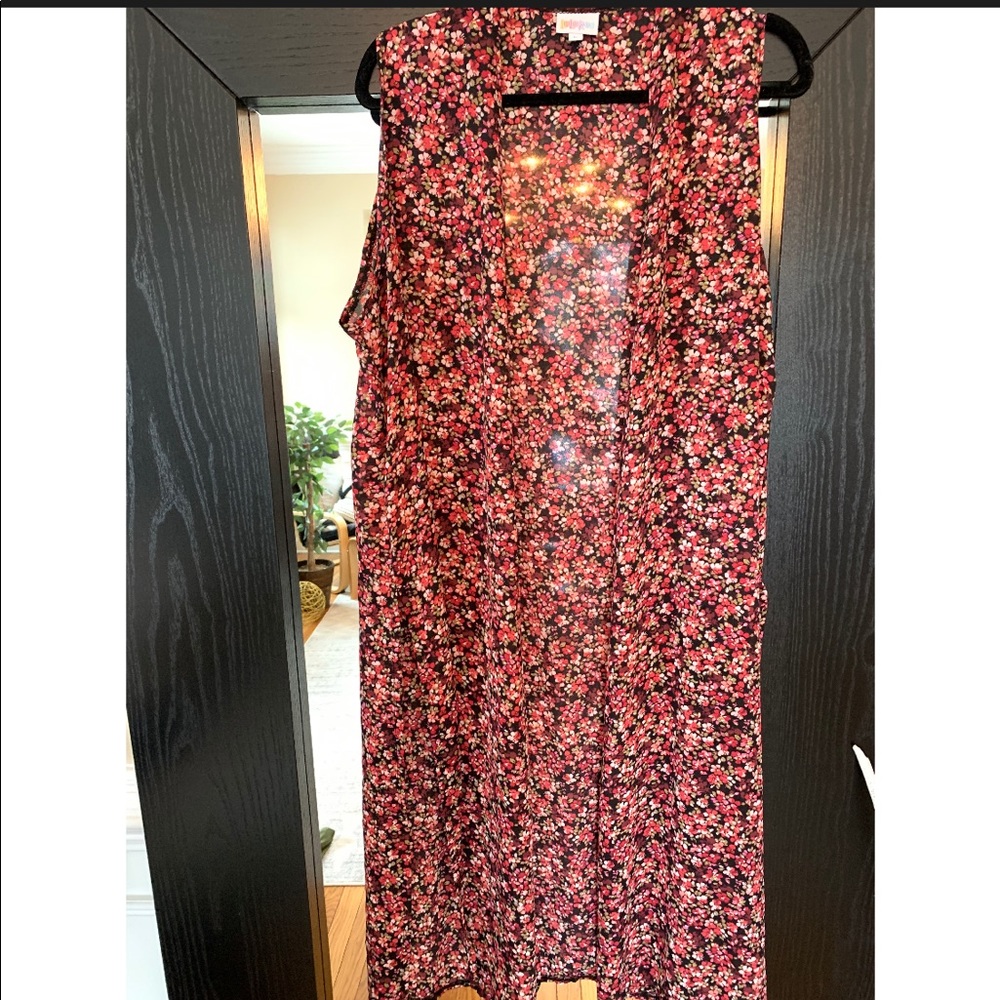 L Floral Lularoe Joy Duster Vest